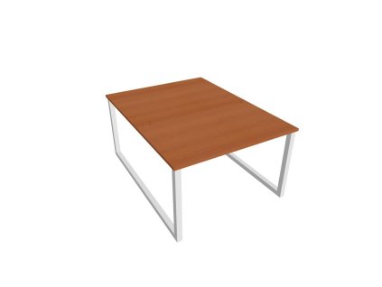 Pracovný stôl UNI O, 120x75,5x160 cm, čerešňa/biela