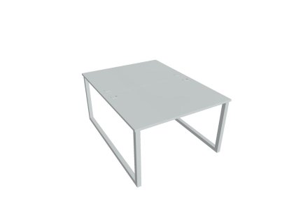 Pracovný stôl UNI O, 120x75,5x160 cm, sivá/sivá