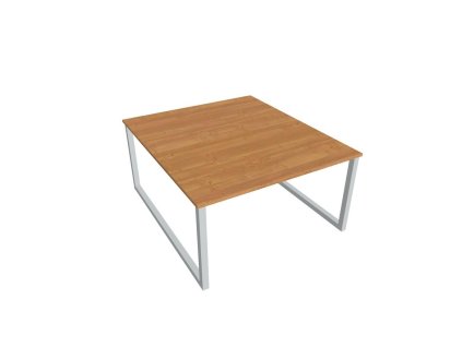 Pracovný stôl UNI O, 140x75,5x160 cm, jelša/sivá