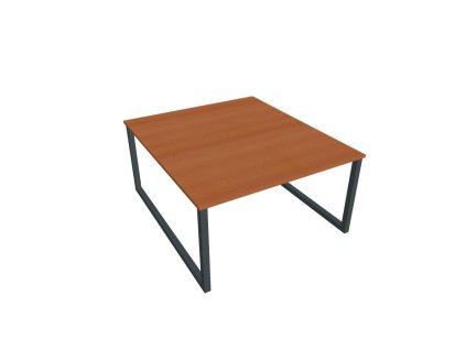 Pracovný stôl UNI O, 140x75,5x160 cm, čerešňa/čierna