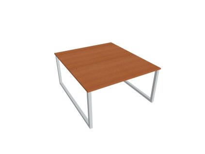 Pracovný stôl UNI O, 140x75,5x160 cm, čerešňa/sivá