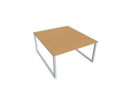 Pracovný stôl UNI O, 140x75,5x160 cm, buk/sivá