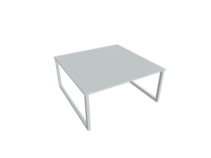 Pracovný stôl UNI O, 160x75,5x160 cm, sivá/sivá