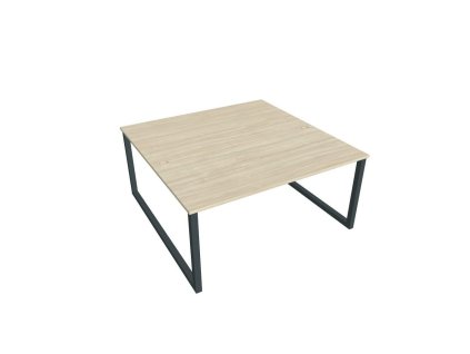 Pracovný stôl UNI O, 160x75,5x160 cm, agát/čierna