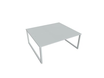 Pracovný stôl UNI O, 180x75,5x160 cm, sivá/sivá