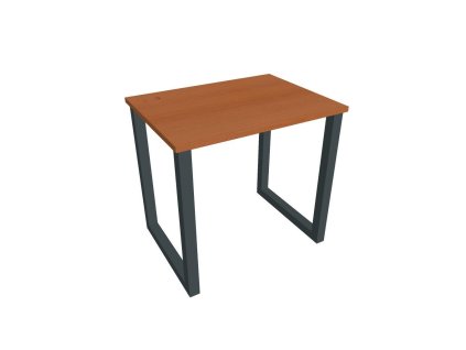 Pracovný stôl UNI O, 80x75,5x60 cm, čerešňa/čierna