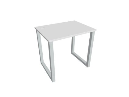 Pracovný stôl UNI O, 80x75,5x60 cm, biela/sivá