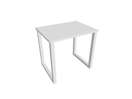 Pracovný stôl UNI O, 80x75,5x60 cm, biela/biela