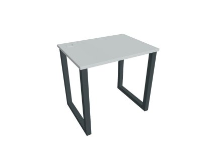 Pracovný stôl UNI O, 80x75,5x60 cm, sivá/čierna