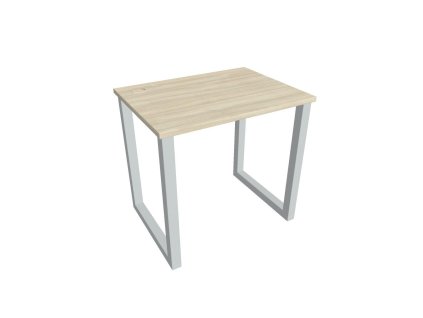 Pracovný stôl UNI O, 80x75,5x60 cm, agát/sivá