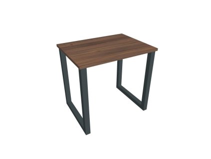 Pracovný stôl UNI O, 80x75,5x60 cm, orech/čierna