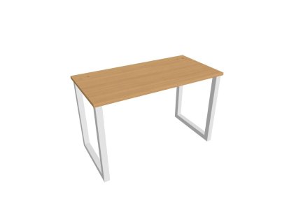 Pracovný stôl UNI O, 120x75,5x60 cm, buk/biela