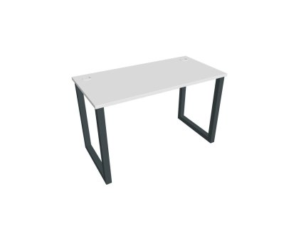 Pracovný stôl UNI O, 120x75,5x60 cm, biela/čierna