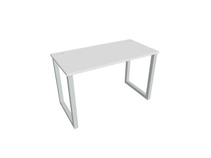 Pracovný stôl UNI O, 120x75,5x60 cm, biela/sivá