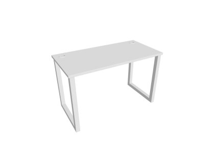 Pracovný stôl UNI O, 120x75,5x60 cm, biela/biela