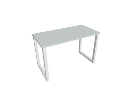 Pracovný stôl UNI O, 120x75,5x60 cm, sivá/biela