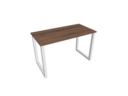 Pracovný stôl UNI O, 120x75,5x60 cm, orech/biela
