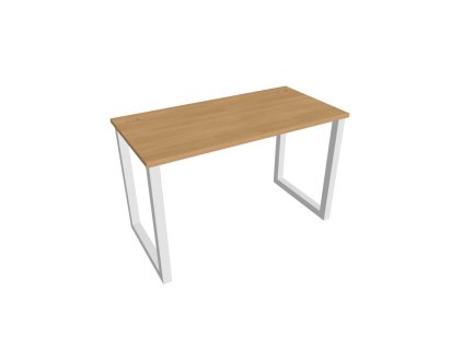 Pracovný stôl UNI O, 120x75,5x60 cm, dub/biela