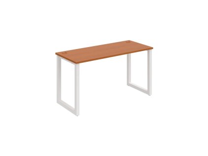 Pracovný stôl UNI O, 140x75,5x60 cm, čerešňa/biela