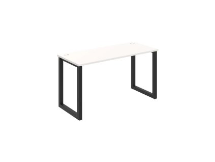 Pracovný stôl UNI O, 140x75,5x60 cm, biela/čierna