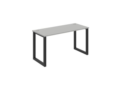 Pracovný stôl UNI O, 140x75,5x60 cm, sivá/čierna
