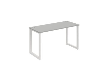 Pracovný stôl UNI O, 140x75,5x60 cm, sivá/biela
