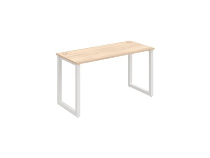 Pracovný stôl UNI O, 140x75,5x60 cm, agát/biela