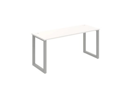 Pracovný stôl UNI O, 160x75,5x60 cm, biela/sivá
