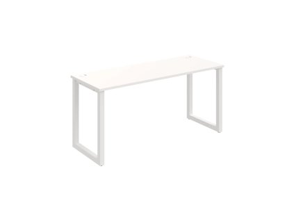 Pracovný stôl UNI O, 160x75,5x60 cm, biela/biela