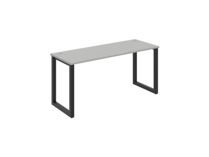 Pracovný stôl UNI O, 160x75,5x60 cm, sivá/čierna
