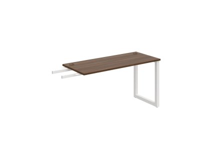 Pracovný stôl UNI O, kolmo reťaziaci, 140x75,5x60 cm, orech/biela