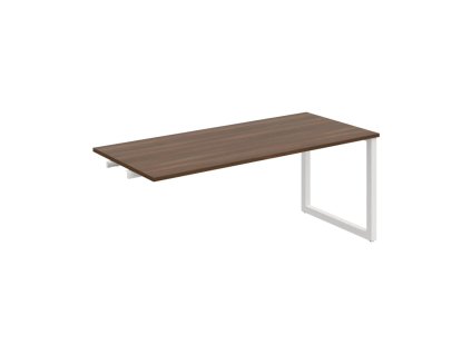 Rokovací stôl UNI O, k pozdĺ. reťazeniu, 180x75,5x80 cm, orech/biela