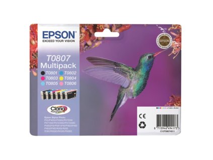 Atramentová náplň Epson C13T080740 CMYK+LC+LM multipack pre SP R265/R285/R360