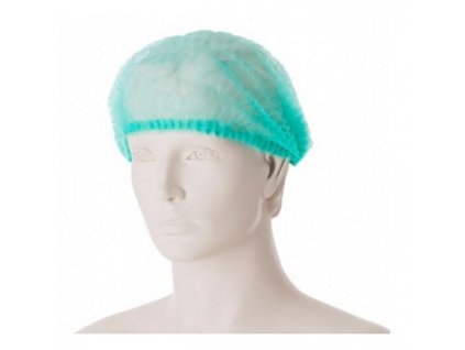 Ochranná jednorazová čiapka zelená (100 ks)