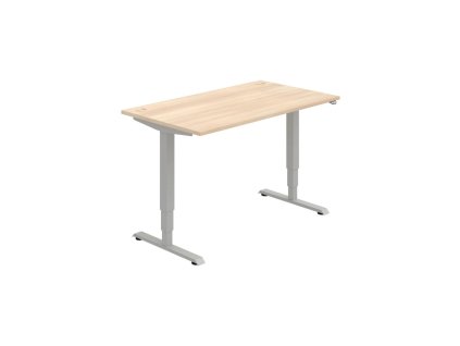 Pracovný stôl RUN, ZO, 3S, 140x64,5-130,5x80 cm, agát/sivá