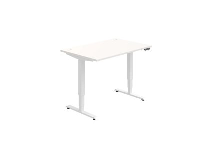 Pracovný stôl RUN, PO, 3S, 120x64,5-130,5x80 cm, biela/biela