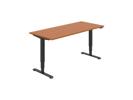 Pracovný stôl RUN, PO, 3S, 180x64,5-130,5x80 cm, čerešňa/čierna