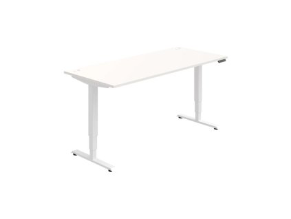 Pracovný stôl RUN, PO, 3S, 180x64,5-130,5x80 cm, biela/biela