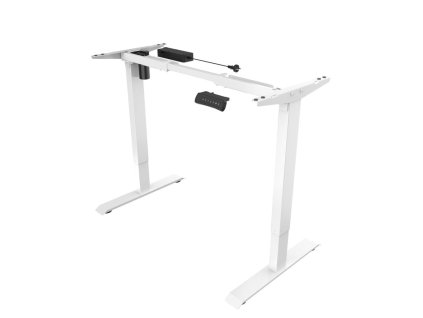 Stolová podnož BASIC, výškovo nastaviteľná, 1-motorová, 100-160x50-80 cm, farba biela RAL 9016