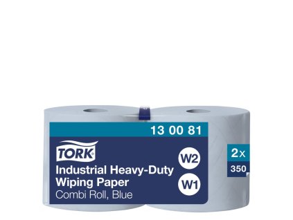 Priemyselné utierky v rolke 3-vrstv.TORK Heavy Duty modré W1/W2, návin 119 m (2 ks)