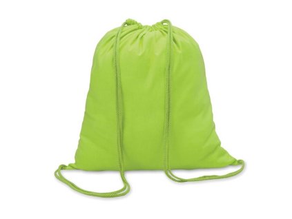 Bavlnený sťahovací vak 100gr/m² 41x37 cm limetkový