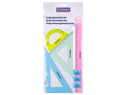 Rysovacia súprava pravítiek DONAU veľká mix farieb