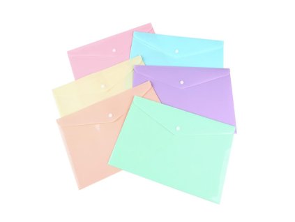 Plastový obal A4 s cvočkom pastelový mix