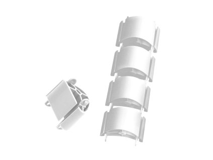 Predĺženie káblového organizéra Hobis, 7×40 cm, biely