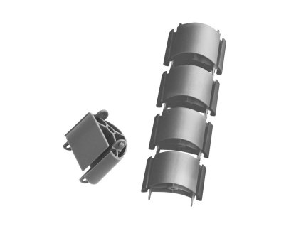 Predĺženie káblového organizéra Hobis, 7×40 cm, sivý