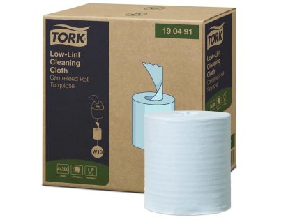 Papierové utierky v rolke 1-vrstv. 60m TORK Low-Lint tyrkysové W10, 4ks