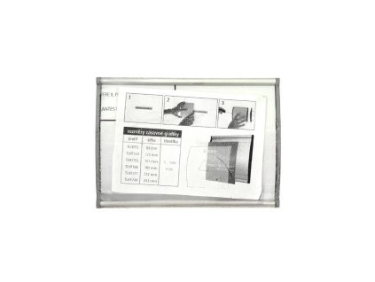 Informačná tabuľka zásuvná sivá 93x124mm