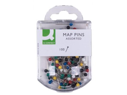 Napichovacie špendlíky Q-CONNECT mix farieb 100ks