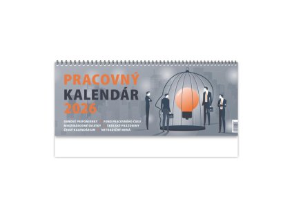 Stolový kalendár riadkový 30 x 12 cm - Pracovný veľký 2026
