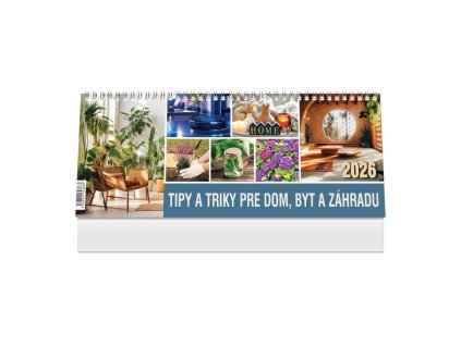 Stolový kalendár riadkový 30 x 12 cm - Tipy a triky 2026